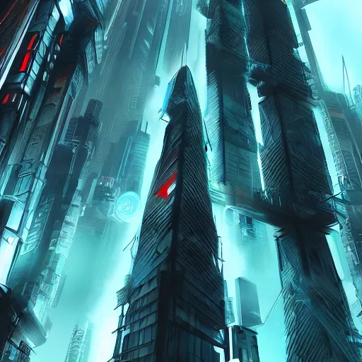 Prompt: hd photo of futuristic cyberpunk city digital painting style of Jeszika Le Vye