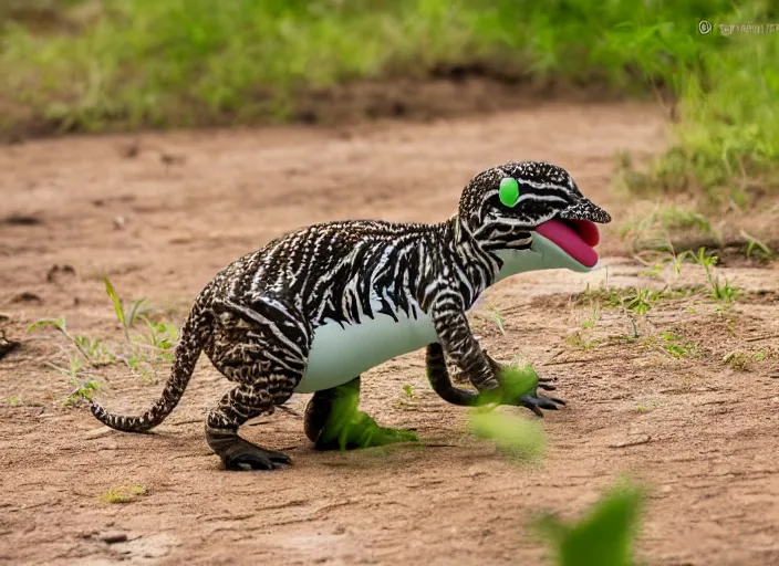 Image similar to wildlife photo of real life yoshi in the wild, 8 k, 8 5 mm f 5. 6