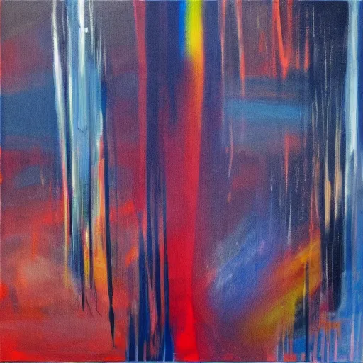 Prompt: abstract painting titled i am going to make it through this year if it kills me art by gerhard richter, trending on artstation