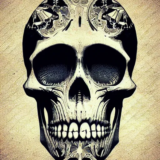 Image similar to fractal skull