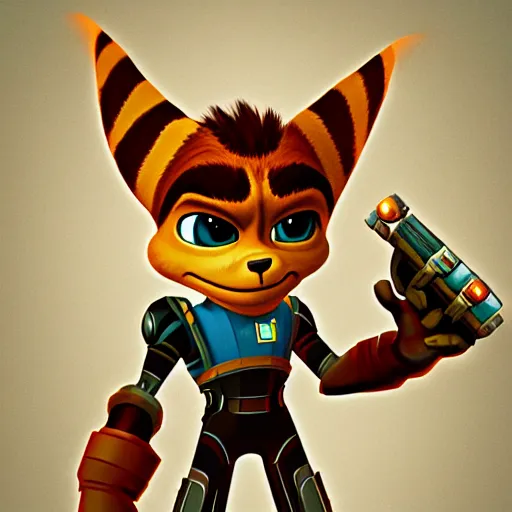 Image similar to Ratchet and Clank, Pixel Art, artstation