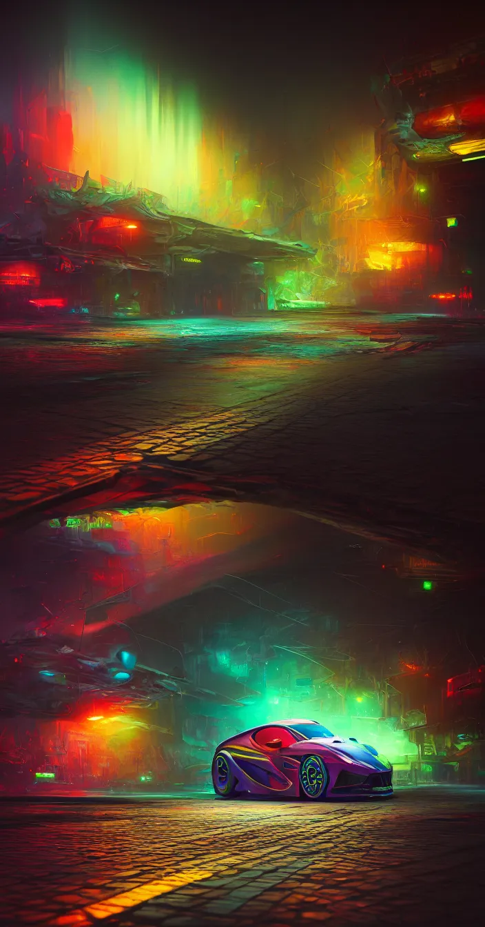 Prompt: realistic photo of colorful one big feature, high colored texture, dark smooth background, very sharp focus, 3 d octane render, in the style of greg rutswoski, very hyper realistic, highly detailed, fantasy art station