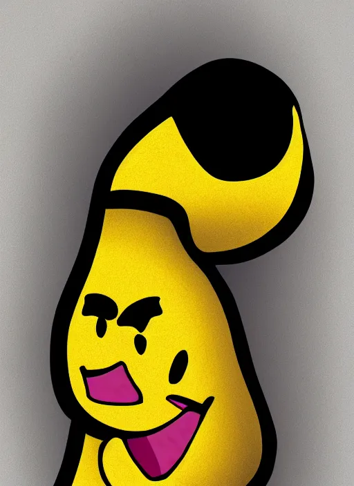 Prompt: character portrait of an angry banana pointing at the camera, digital art, 4k