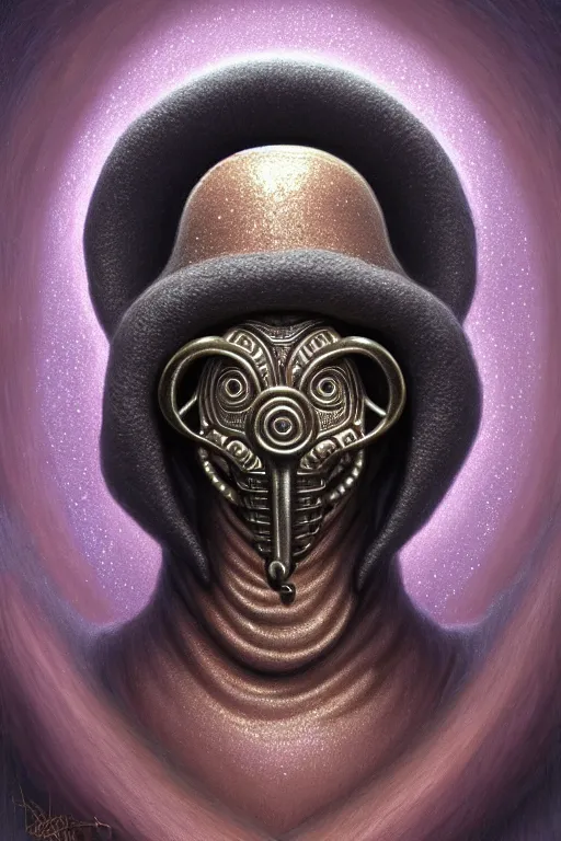 Prompt: anthropomorphic spiral head in sugar candyglitter oprah winfrey plague doctor, intricate, elegant, highly detailed face, wide angle, digital painting, artstation, concept art, sharp focus, illustration, art by artgerm, bob eggleton, stephen hickman, richard corben, wayne barlowe, greg rutkowski, alphonse mucha, 8 k