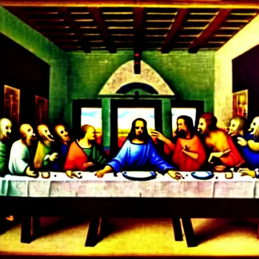 Image similar to The Last Supper painting by Hieronymus Bosch