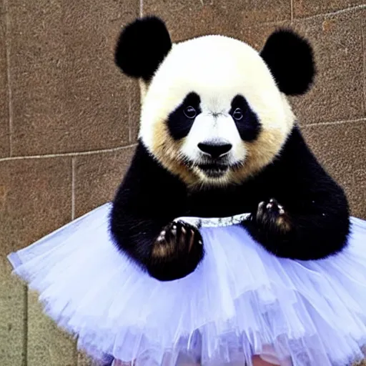 panda with a tutu | Stable Diffusion