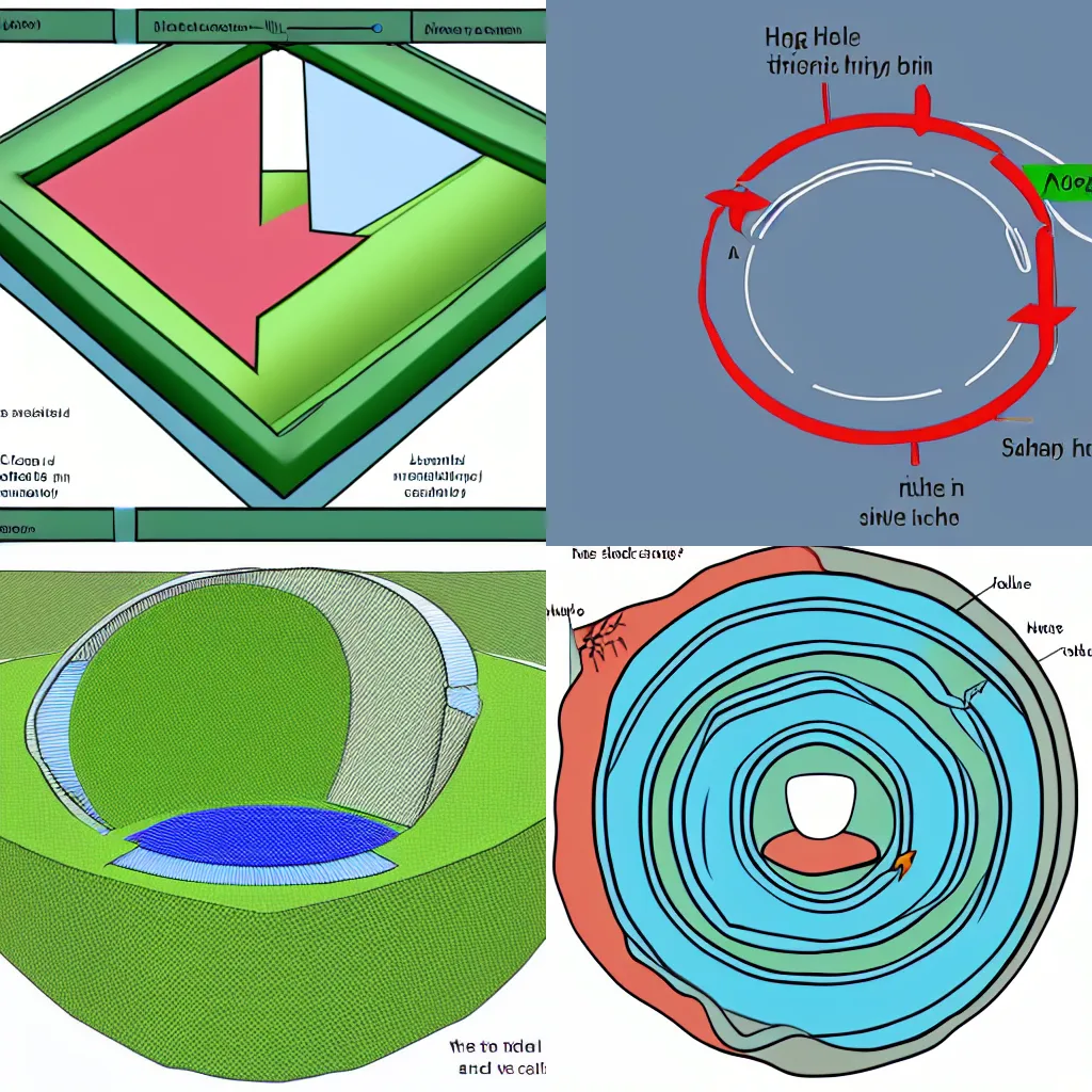 Prompt: a hole in a hole in a hole topology diagram