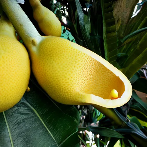 Image similar to anthropomorphic lemon jackfruit