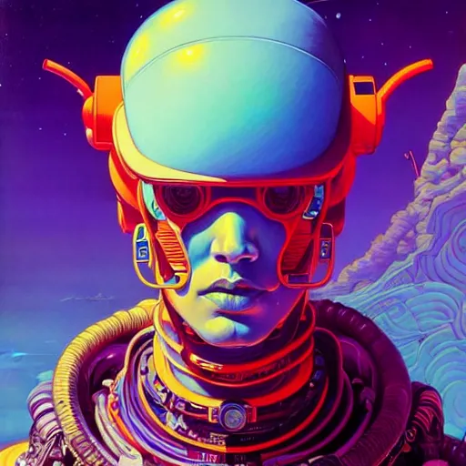 Image similar to high quality high detail portrait of a diesel punk in an alien world, tristan eaton, victo ngai, artgerm, rhads, ross draws, hyperrealism, intricate detailed, alphonse mucha, 8 k, sci - fi, pastel colors, artstation,