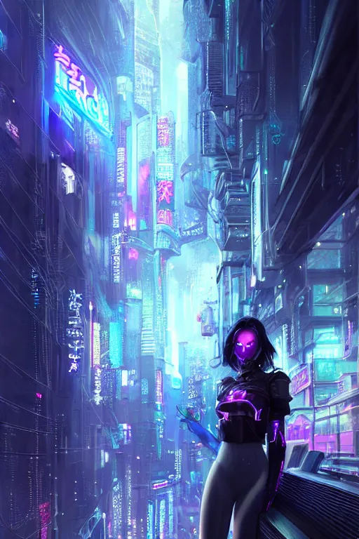 Image similar to portrait futuristic talented cyberpunk female Alchemist, in futuristic stormy heavy snowy thunder tokyo rooftop Enchantment cyberpunk night, ssci-fi, fantasy, intricate, very very beautiful, elegant, neon light, highly detailed, digital painting, artstation, concept art, soft light, hdri, smooth, sharp focus, illustration, art by tian zi and craig mullins and WLOP and alphonse mucha