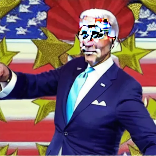 Image similar to Joe Biden in JoJo's Bizarre Adventure