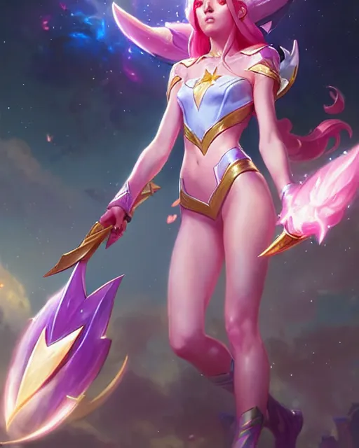 Prompt: star guardian from league of legends, character portrait, ultra realistic, concept art, intricate details, highly detailed by greg rutkowski, gaston bussiere, craig mullins, simon bisley