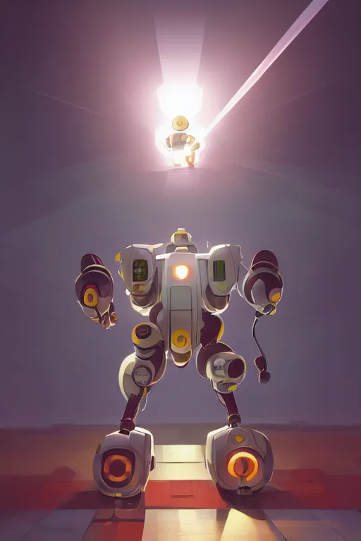 Image similar to metabots medabots medarotto medarot robot minimalist comics, behance hd by jesper ejsing, by rhads, makoto shinkai and lois van baarle, ilya kuvshinov, rossdraws global illumination ray tracing hdr radiating a glowing aura