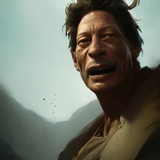 Image similar to jim varney, fantasy illustration, portrait, artstation, detailed matte portrait painting by greg rutkowski