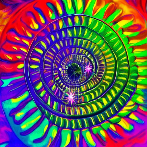 Prompt: the big bang, psychedelic art, colourful, vibrant, aesthetic.