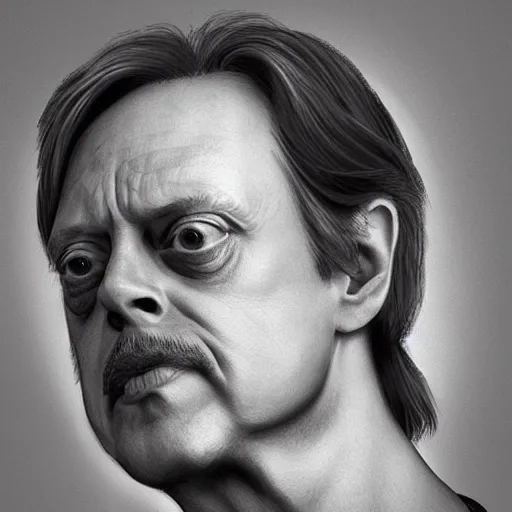 Image similar to Steve buscemi is a spoon, full_body!!, Big kitchen, highly_detailed!!, Highly_detailed_face!!!, artstation, concept art, sharp focus, illustration, art by Leonardo da Vinci and Michelangelo and Botticelli