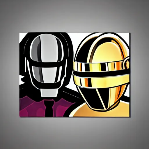 Image similar to daft punk concert in 1 bit art style