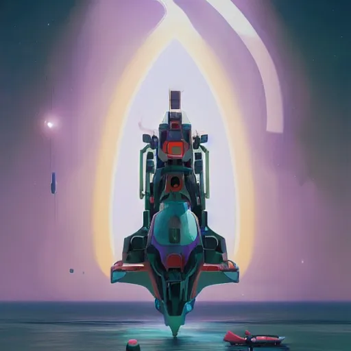 Prompt: detailed painting of android submarine evangelion gundam by sergey kolesov, beeple, nekro, pascal blanche, rhads. in style of colorful comic noir illustration, symmetry, sci fi, hyper detailed. octane render. realistic. trending on artstation