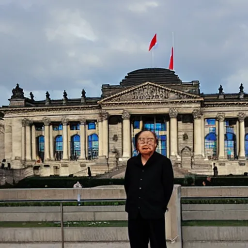 Prompt: joma sison in the reichstag