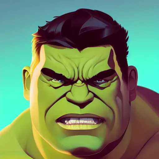 Image similar to face icon stylized minimalist the hulk, loftis, cory behance hd by jesper ejsing, by rhads, makoto shinkai and lois van baarle, ilya kuvshinov, rossdraws global illumination