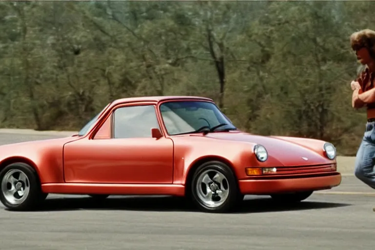 Prompt: 1975 pickup truck (((((((Porsche 959))))))) movie still, speed, cinematic Eastman 5384 film