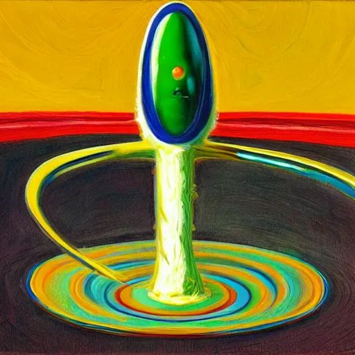 Image similar to alien by wayne thiebaud