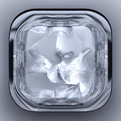 Image similar to vanilla ice, in a ice cube, 8 k, ultra realistic details