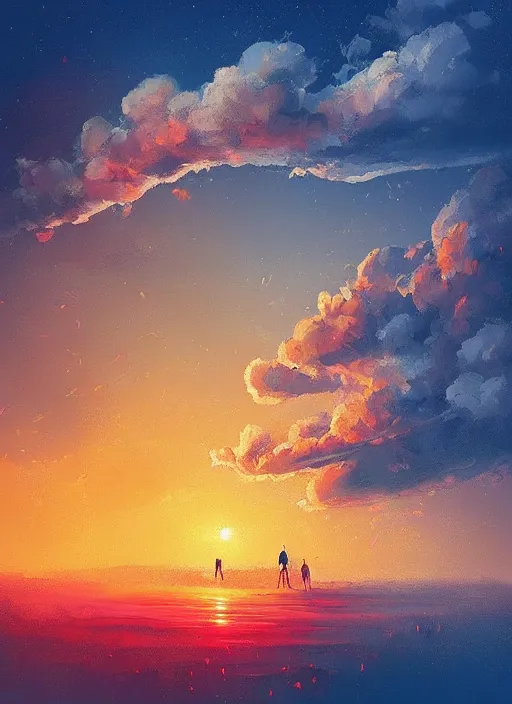 Image similar to Clouds in the shape of a peach, giant insects, digital painting by Alena Aenami, Alena Aenami, Alena Aenami, Alena Aenami, serene, artstation, concept art, 8k