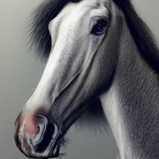 Image similar to a colored pencil drawing of a full horse by natalia rojas and ana maria martinez jaramillo adonna khare and marco mazzoni and diego fazio and dirk dzimirsky, pastel color, wingspan style, highly detailed, realistic graphite, artstation, 4 k, realism, photorealism, fine art