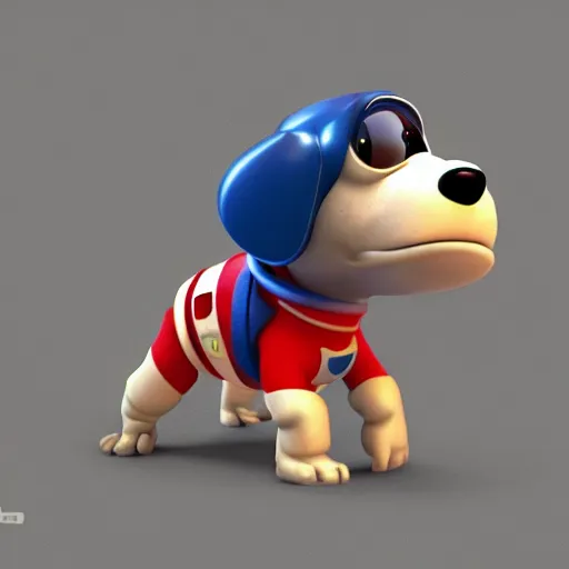 Image similar to astronaut dog character by Disney Pixar Animation Studios, dark background