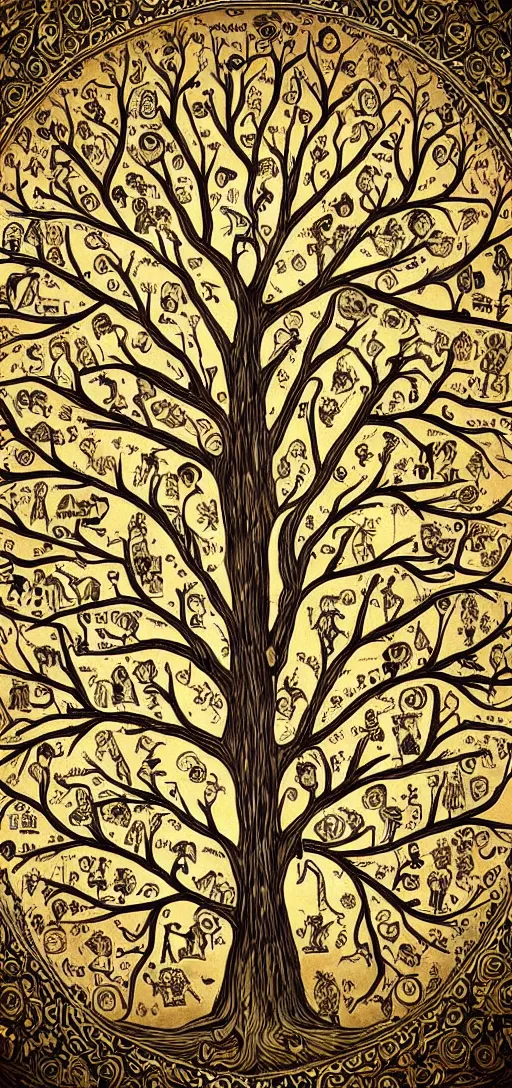 Image similar to beautiful portrait, family tree of the gods, ultra realistic, wide angle, intricate details, highly detailed