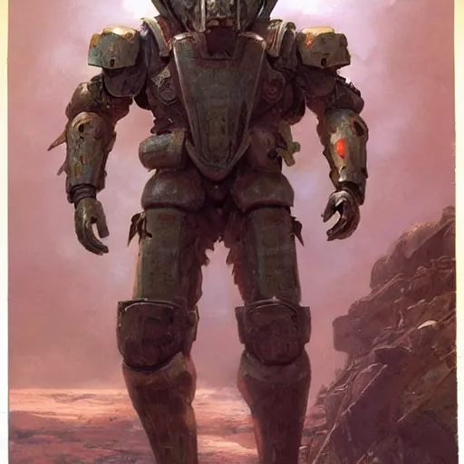 Image similar to soldier in mayan power armor by j. c. leyendecker, barlowe, makoto kobayashi, greg rutkowski, and beksinski