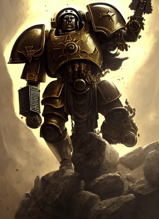 Prompt: space marine centurion with marble armor, extremly detailed digital painting, warhammer 4 0 k, strong rim light!!!!!, raymond swanland, tomasz alen kopera, unreal engine 5, intricate, exquisite lighting, highly detailed, cinematic lighting, art, octane render, very coherent, cinematic, 8 k, trending on artstation