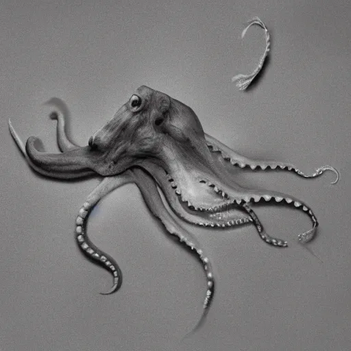 Prompt: photograph of a half horse half octopus hominoid