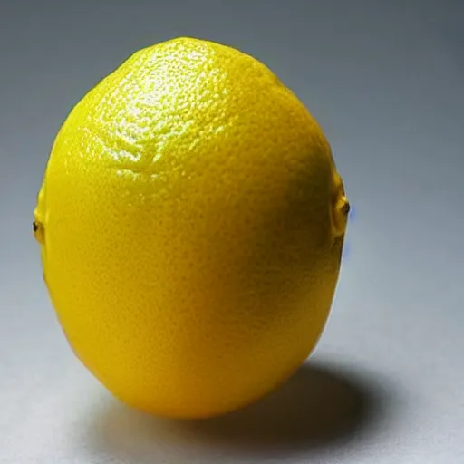 Image similar to a lemon in the shape of mark zuckerbergs head