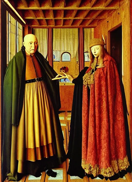 Image similar to remember you must die, art by jan van eyck,