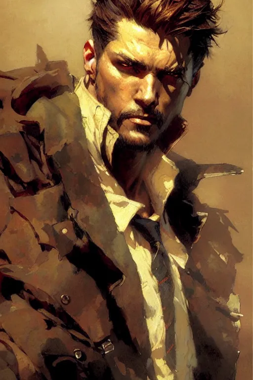 Image similar to attractive man, painting by gaston bussiere, craig mullins, j. c. leyendecker, yoji shinkawa