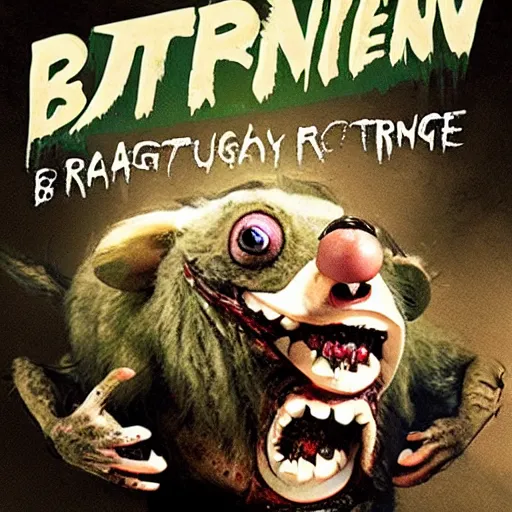 Image similar to b - grade horror film budget production a very strange creature rat fink