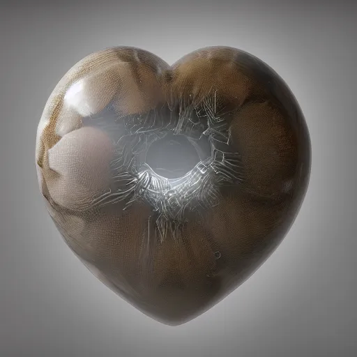 Prompt: a beating human heart inside a translucent orb, highly detailed biologically accurate human heart, unreal engine 5, path tracing, volumetric lighting, trending on artstation