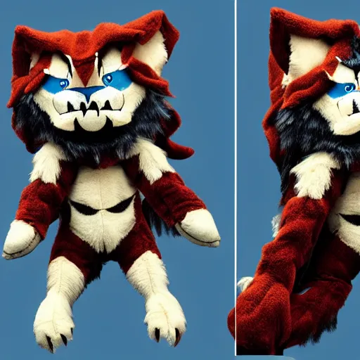 Prompt: cute fumo plush of the creature who can turn into a werewolf