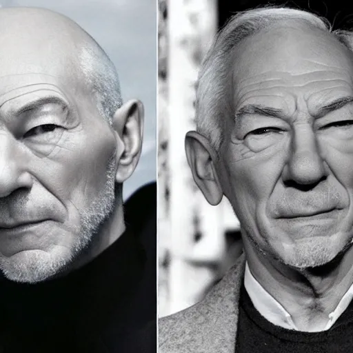 Image similar to patrick stewart mixed with ian mckellen