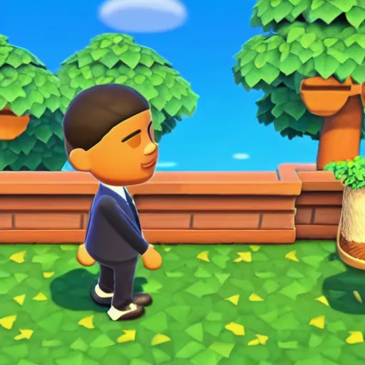 Image similar to screenshot of obama in animal crossing new horizons, hd