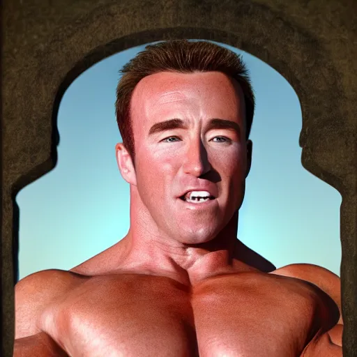 Image similar to billy herrington priest, 4 k, real life photo, photorealistic, high details