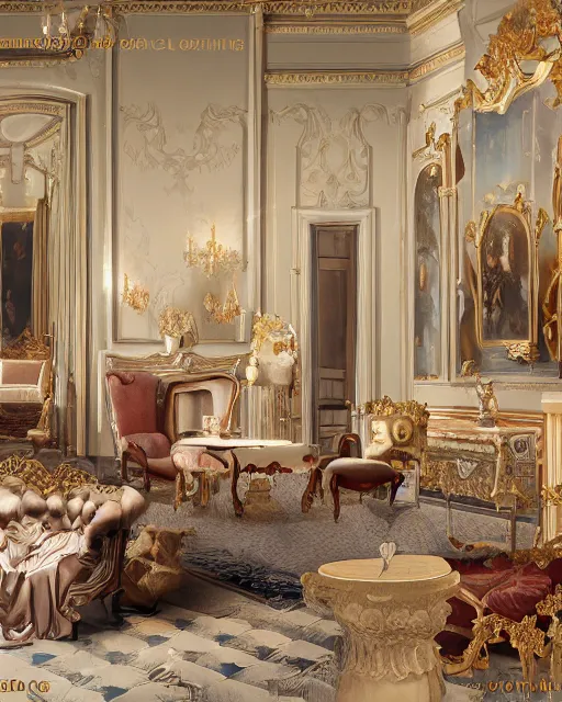 Prompt: rococo digital painting of a 1 9 2 0 s grand party in a beautiful mansion, unreal engine, hyper realism, realistic shading, cinematic composition, realistic render, octane render, detailed textures, photorealistic, ultrawide shot, 3 5 mm film
