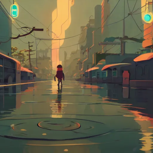 Prompt: water, water, everywhere, nor any drop to drink, detailed, cory loftis, james gilleard, atey ghailan, makoto shinkai, goro fujita, studio ghibli, rim light, exquisite lighting, clear focus, very coherent, plain background