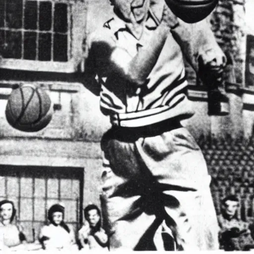 Image similar to hitler playing basketball