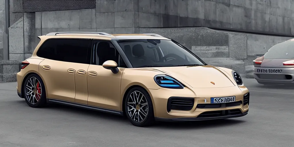 Image similar to “2021 Porsche Minivan, ultra realistic, 4K, high detail”