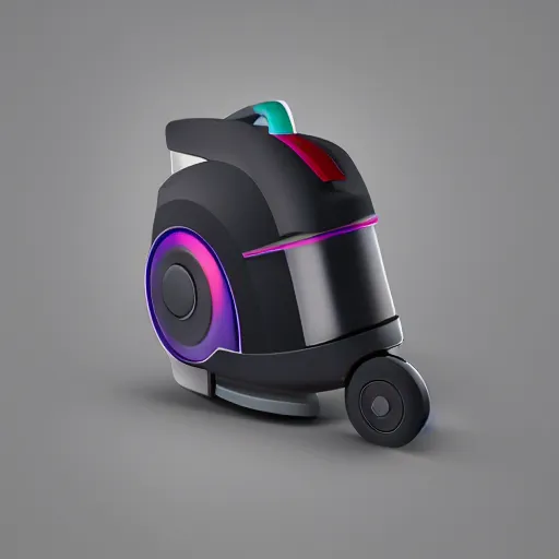 Prompt: vacuum cleaner, industrial design, trending on behance, artststion, dynamic, sketchy, rendered, color gradient, hard shadows, sharp edges, 4 k, modern,