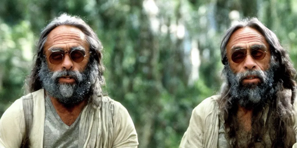 Image similar to film still of Tommy Chong in Planet of the Apes