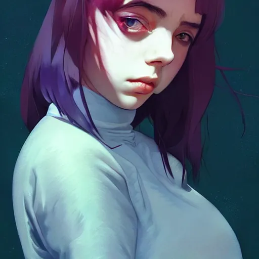 Image similar to a beautiful billie eilish christina hendricks alluring instagram model in crop top, by guweiz and wlop and ilya kuvshinov and artgerm and makoto shinkai and studio ghibli, symmetrical eyes, aesthetic, gorgeous, stunning, alluring, attractive, artstation, deviantart, pinterest, digital art